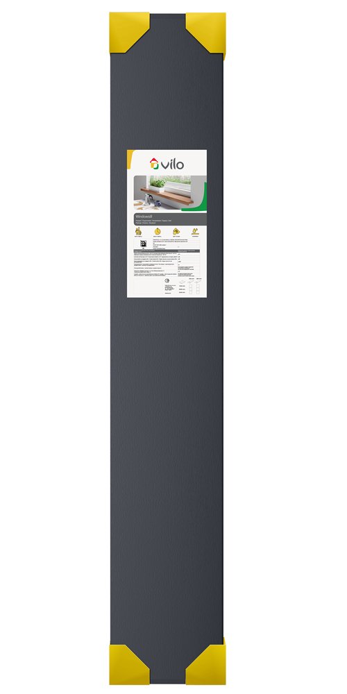 PVC palangė VOX Vilo, matmenys 250 x 2000 mm, antracito spalva, 3024896