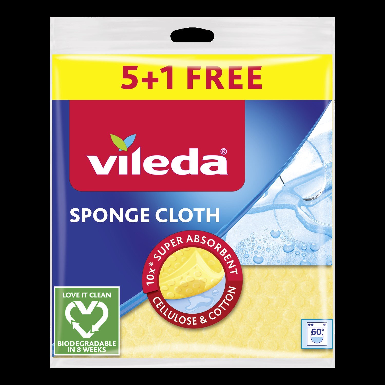 Drėgnos šluostės VILEDA, 5+1 vnt.