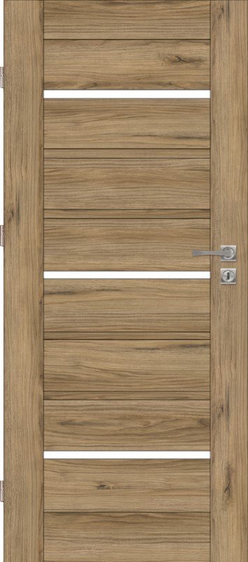 Laminuotos vidaus durys su užlaida VOSTER Vanilla 70, dešininės, spalva Italian walnut, matmenys 2030 x 744 x 40 mm