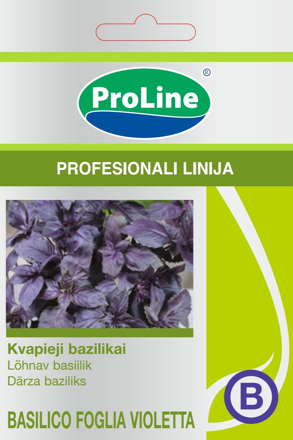 Prieskonių sėklos, PROLINE bazilikas "Basilico foglia violetta", 10 g., B