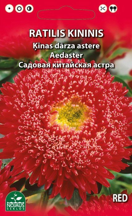 Gėlių sėklos, Ratilis kininis `Prinzess raudonas`, 0.5g 0810