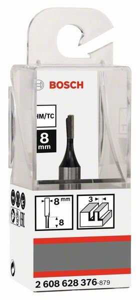 Pirštinė freza BOSCH HM, B=3 mm, l=8 mm, kotas 8 mm