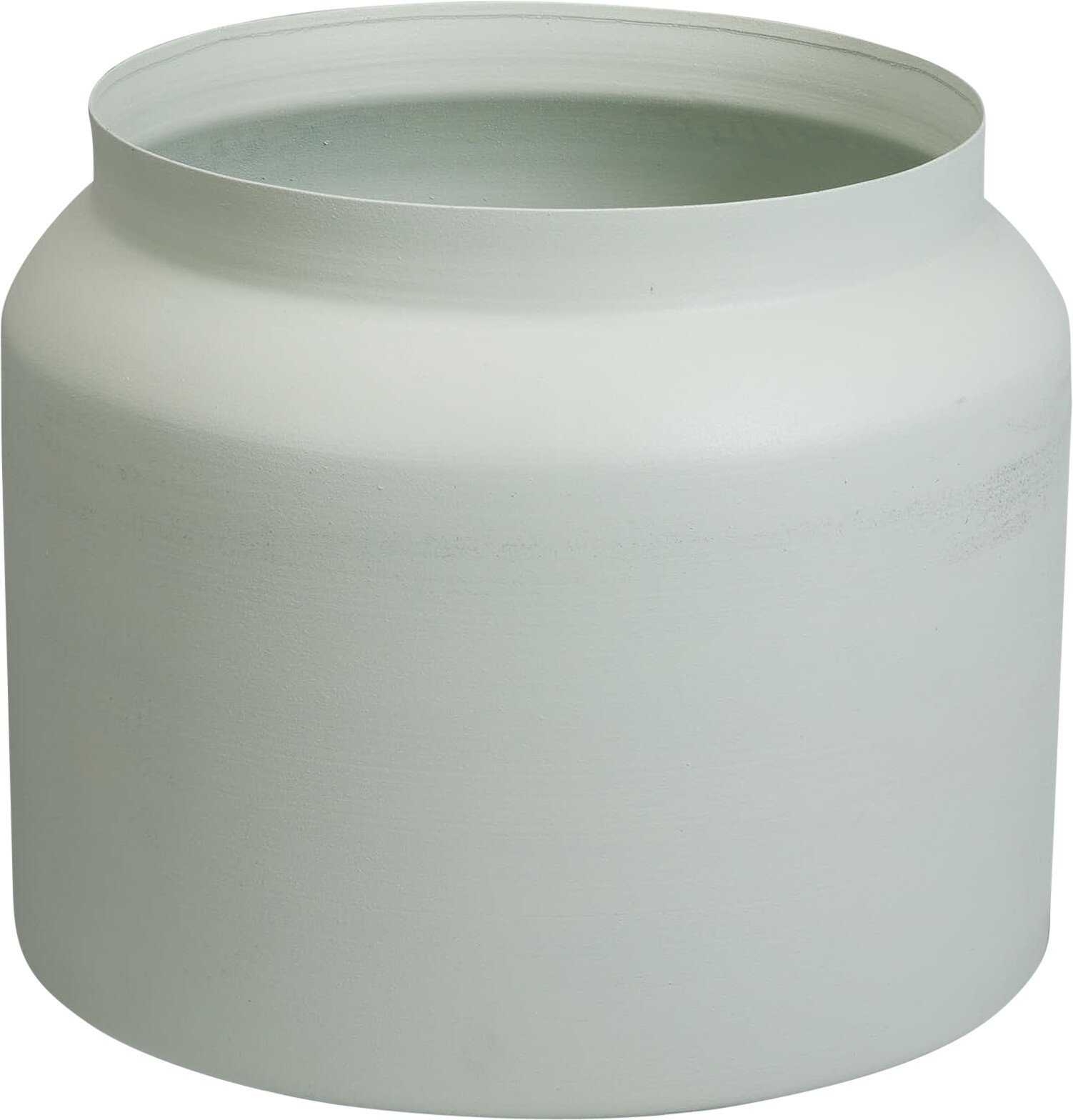 Lauko vazonas Puodynė, metalinis, baltos sp., 42 x 42 x 21 cm.