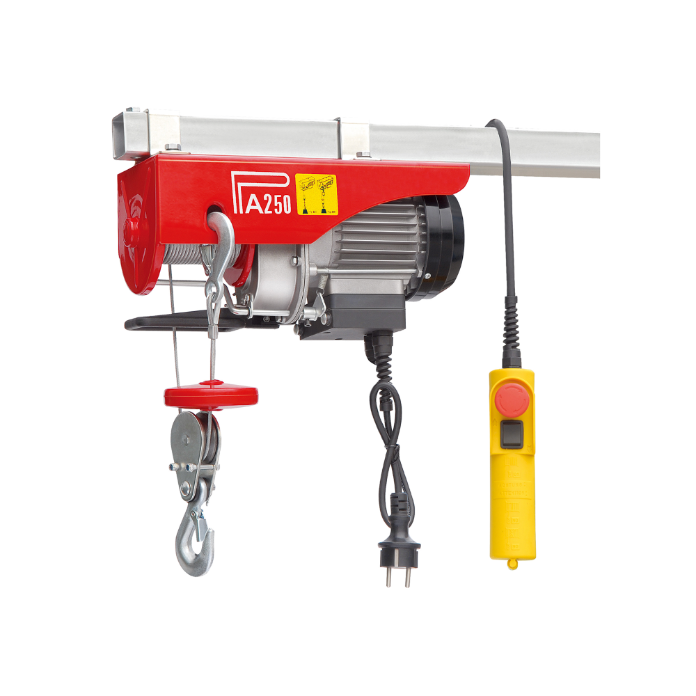 Elektrinė kėlimo talė, galia 500 W, kėlimo galia 125/250 kg, kėlimo aukštis 12/6 m