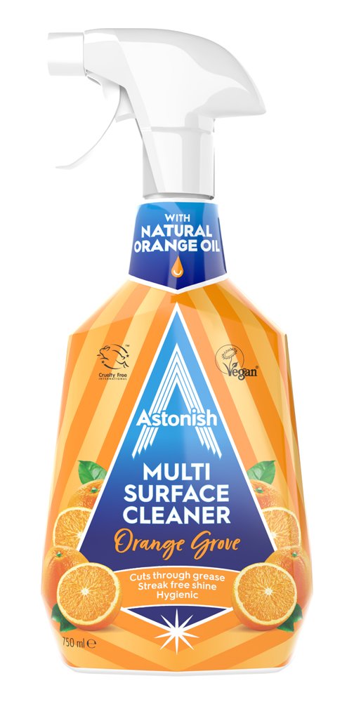 Paviršių valiklis ASTONISH, 750 ml, su apelsinų aliejumi