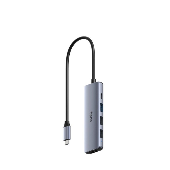 USB Šakotuvas CUDY UH405, USB-C į 3xUSB-A, 1xUSB-C, 1xHDMI