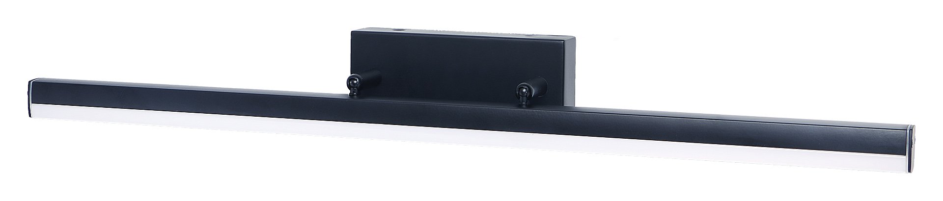 Sieninis veidrodžių ir paveikslų šviestuvas RABALUX Evan, LED, 12W, 230V 50Hz, 4000K, 1300 lm, IP44, metalinis, matinės juodos/baltos sp., 490 x 65 x 105 mm, 2166