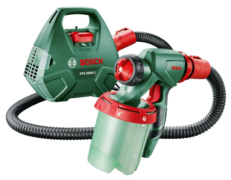 Elektrinis dažų purkštuvas BOSCH Green Green PFS 3000-2, galia 650 W, našumas 300 ml/min.