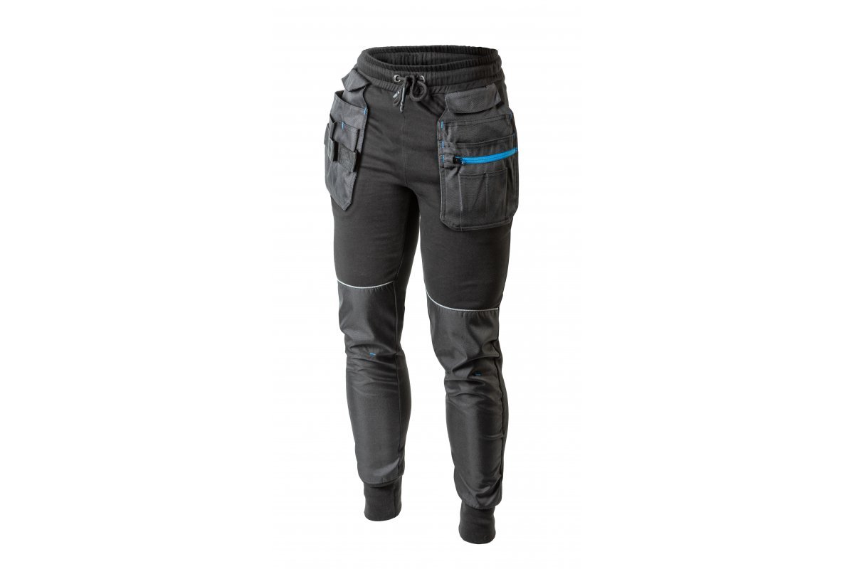 Kelnės HOGERT WORKWEAR Trebel, 65% medvilnė, 35% poliesteris, juoda spalva, M (50) dydis