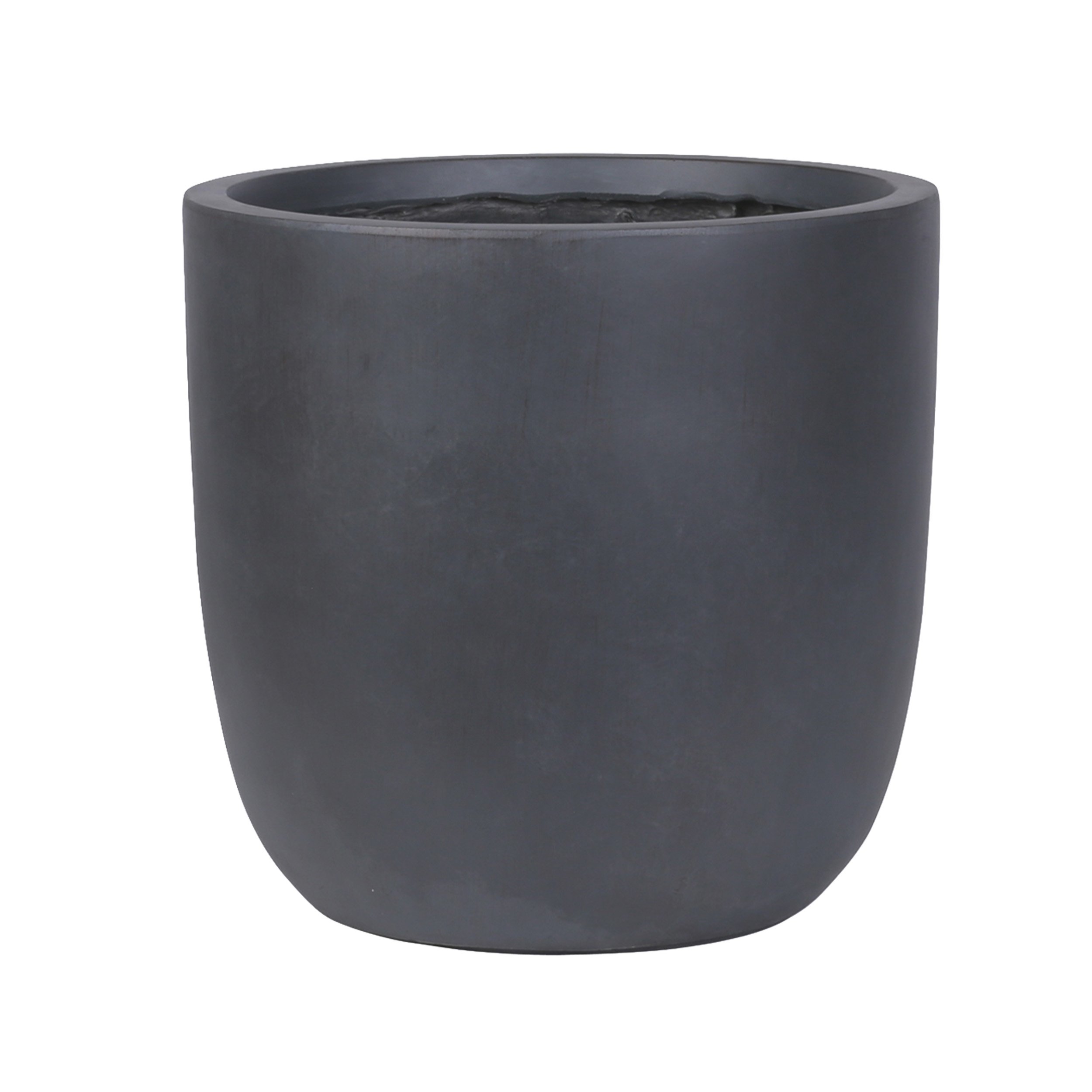 Keraminis lauko vazonas Ombra V, tamsiai pilkos sp., 80,5 x 80,5 x 77,5 cm.