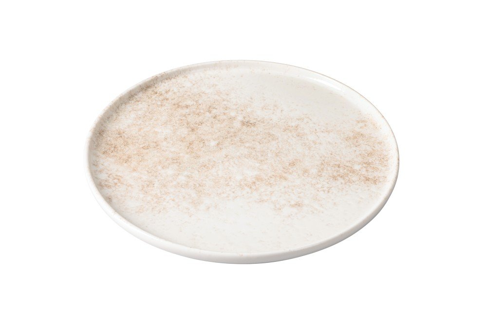 Lėkštė PORLAND PIOLI, porcelianas, skersmuo 21 cm, baltos ir rudos sp.