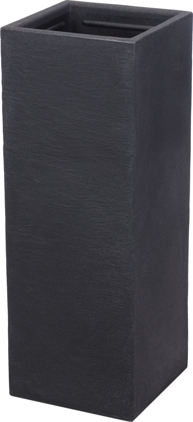 Lauko vazonas, kvadratinis, juodos sp., 30 x 30 x 80 cm.