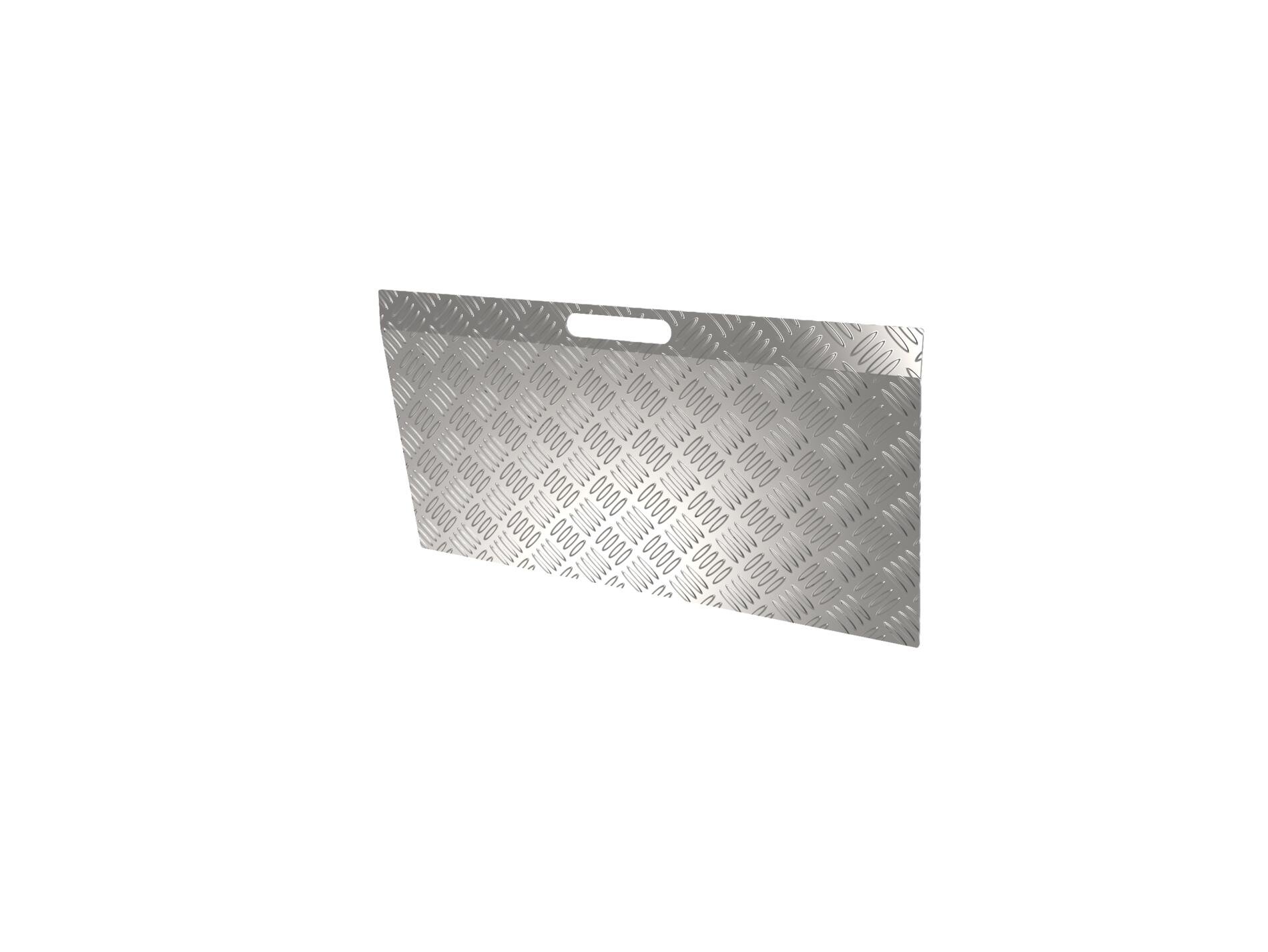 Rampa slenksčiui RIDDER VERDAL M, apie 78 × 40 cm, slenksčio aukštis 30–70 mm, chromuotas aliuminis, A324200