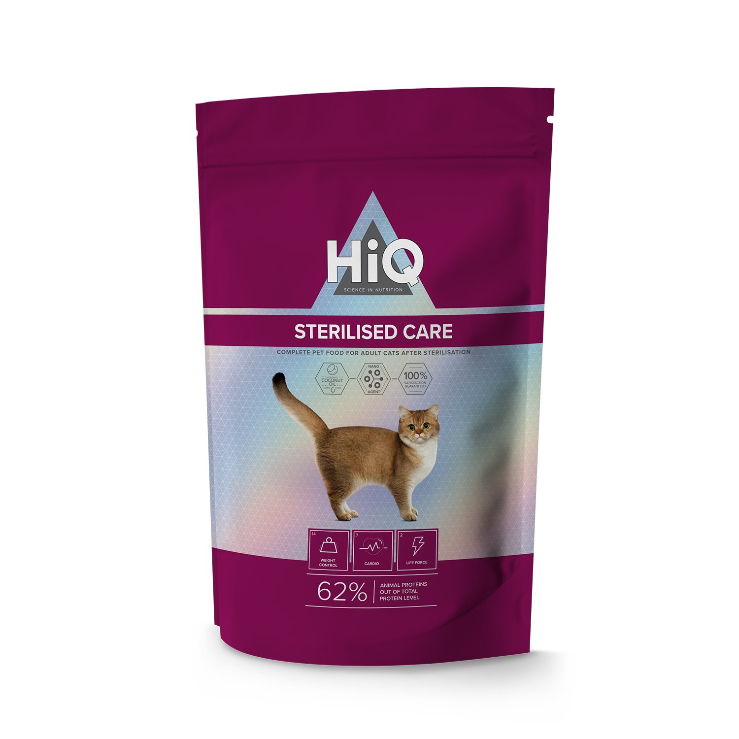 Sausas ėdalas HIQ Sterelisied, suaugusioms katėms po sterilizacijos, su paukštiena, 400 g