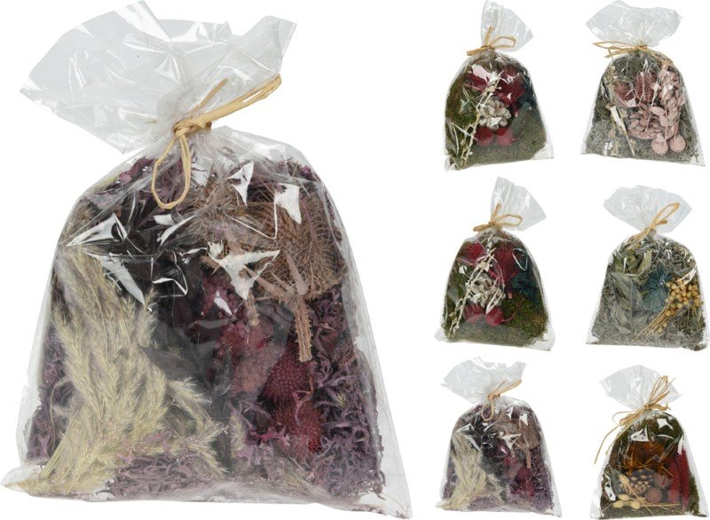 Džiovintų gėlių mišinys dekoravimui, 50 g, 5 skirtingų rūšių