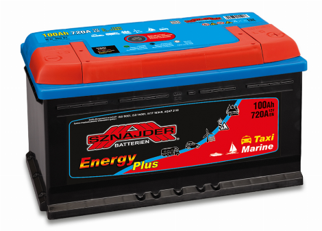 Akumuliatorius SZNAJDER Energy Plus Marine, 12V,100Ah,720A,EN,350x175x190mm, gilaus iškrovimo, rūgšt.,valtims su elektr. varikliais, kemper.,navigacijos prietaisams