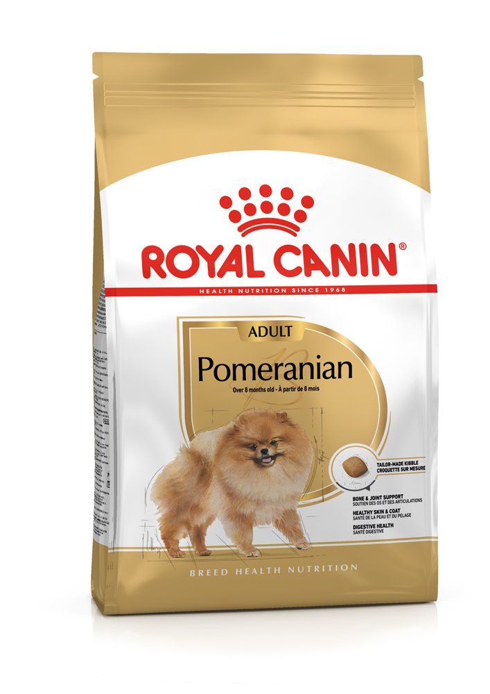 Sausas šunų ėdalas ROYAL CANIN, specialiai suaugusiems ir subrendusiems pomeranijos špicams, (virš 8 mėnesių amžiaus), 0,5 kg
