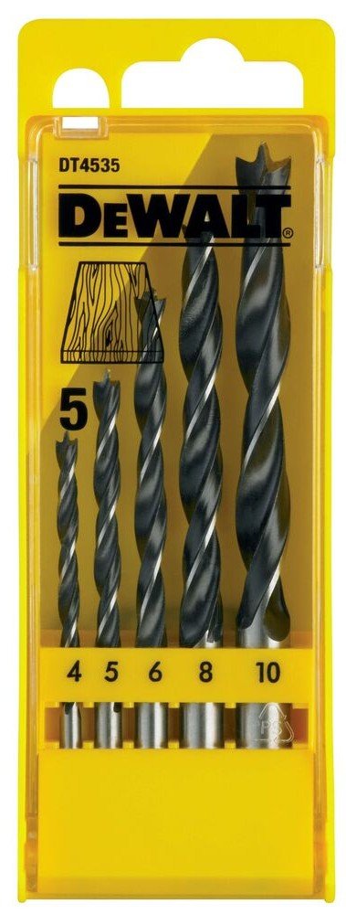 Grąžtų komplektas medienai DEWALT DT4535-QZ, 4-10 mm, 5 vnt.