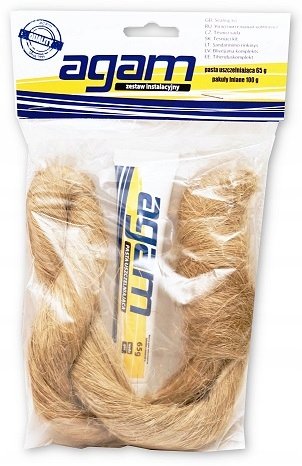 Sandarinimo komplektas AGAM, Pasta 65 g.+ Linų pluoštas 100 g.