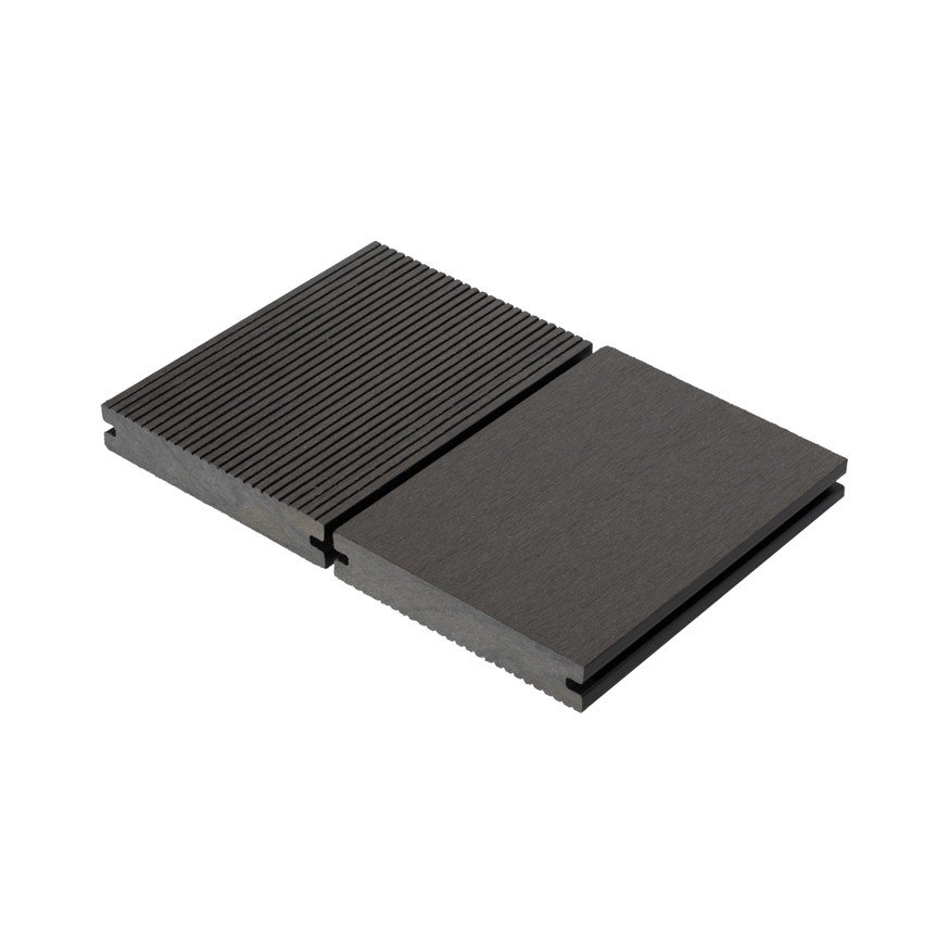 Terasinė lenta WOOMAX pilnavidurė, matmenys 25x135x5600mm, pilka, 1 lenta - 0,756 m2