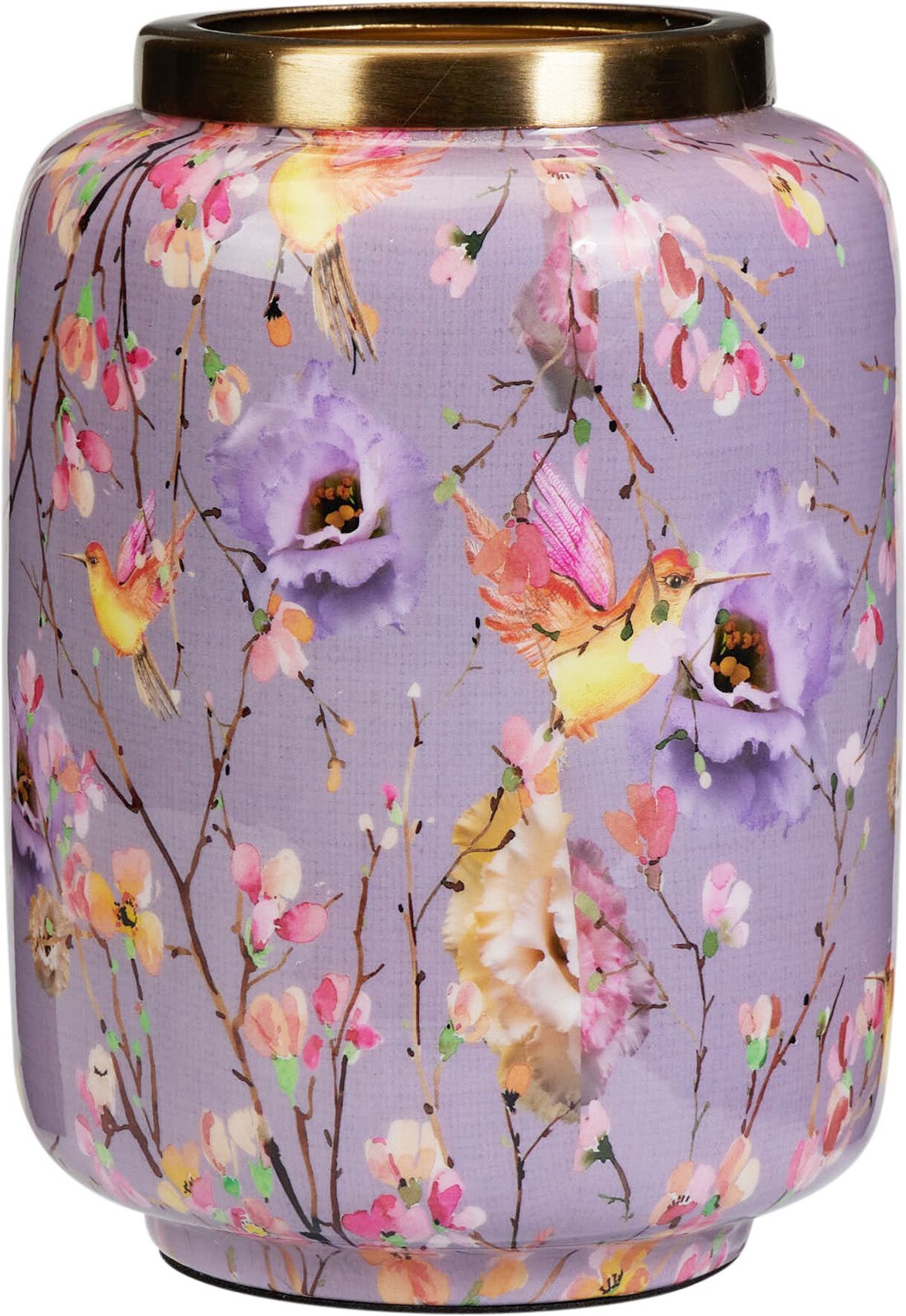 Vaza, 15 x 30 cm, gėlių dizainų, rožinės sp.