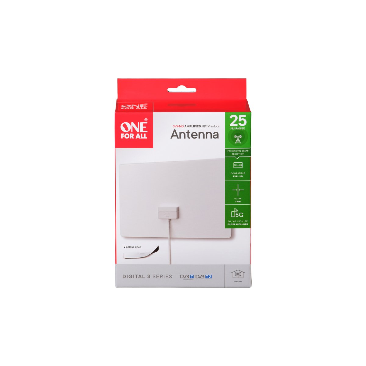 Skaitmeninė vidaus antena ONE FOR ALL 3m Full HD, SV9440