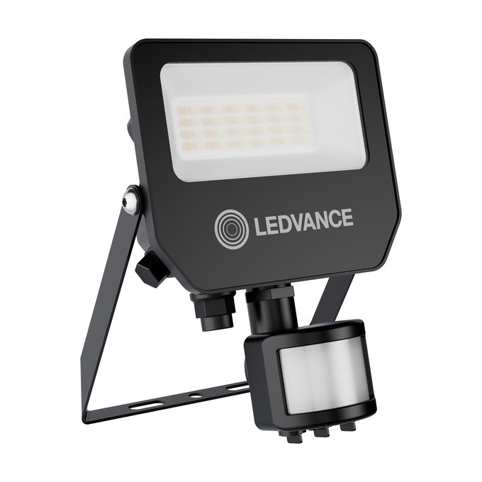 LED prožektorius LEDVANCE FL COMP, su judesio davikliu, 18/9W, 2400/1350lm, 3000/4000/6500K, IP65