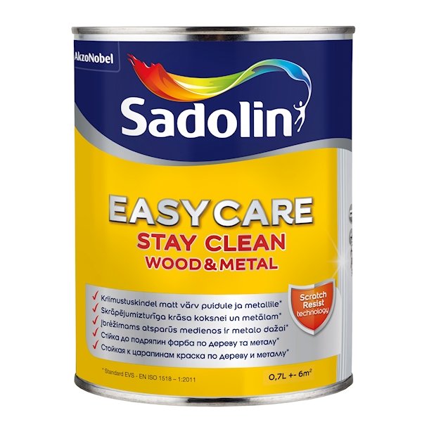 Vandeniniai dažai SADOLIN EasyCare Wood&Metal, BW, 0,7 L