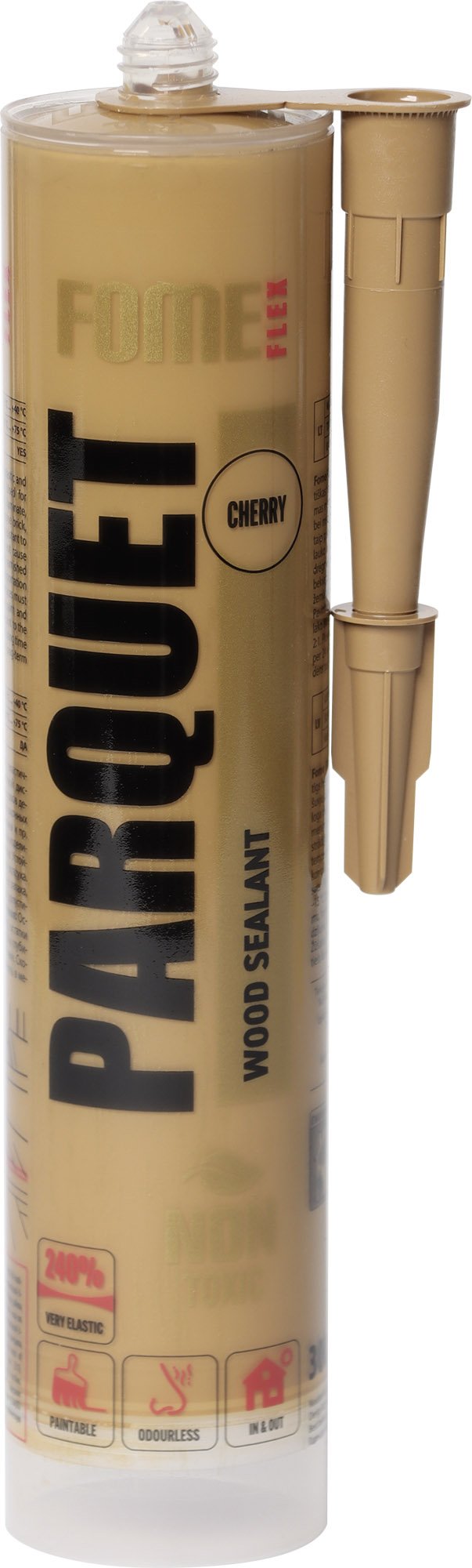 Medienos hermetikas FOME FLEX Parquet, 300 ml, vyšnios spalvos