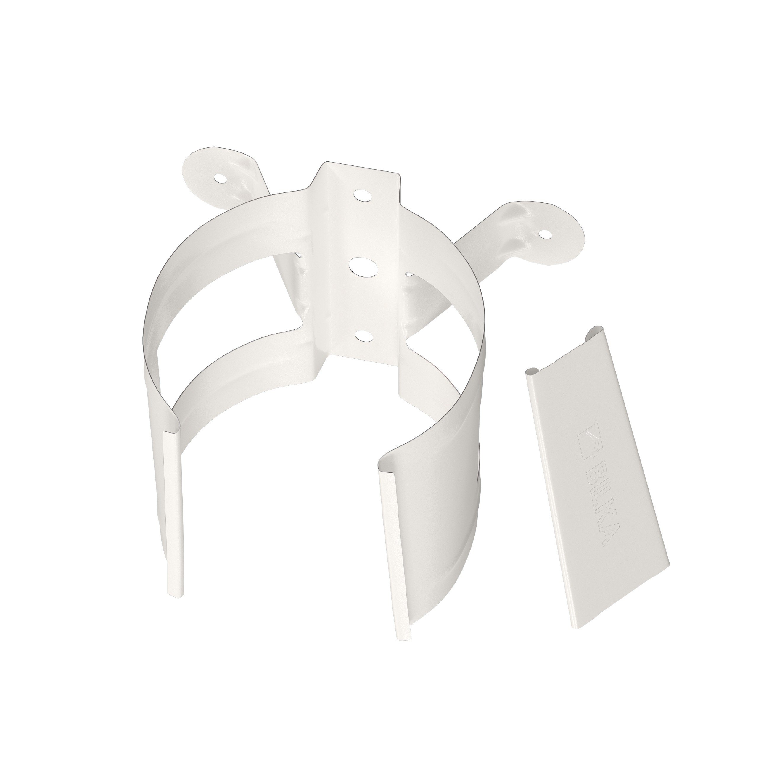 Lietvamzdžio laikiklis universalus BILKA, 100 mm, balta spalva, RAL9010