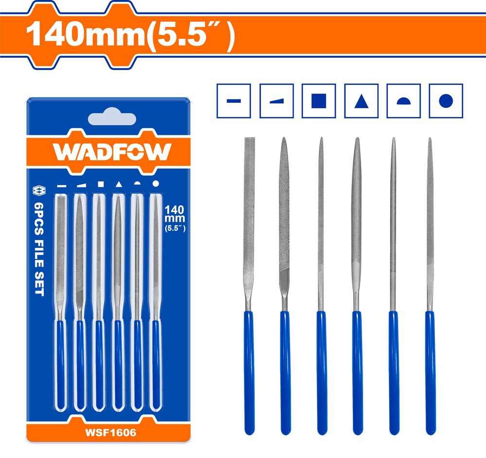 Dildžių rinkinys tiksliems darbams WADFOW, 140 mm, 6 vnt., WSF1606