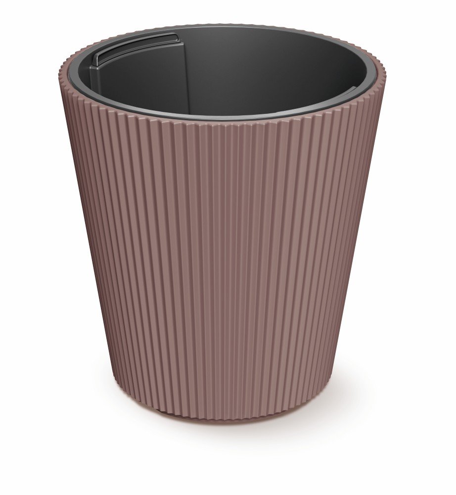 Plastikinis lauko vazonas Milly, bordo sp., 29,9 x 29,9 x 31,1 cm.