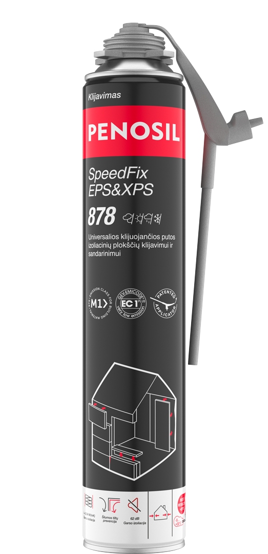 Klijuojančios putos, universalios PENOSIL SpeedFix EPS&XPS 878, 750 ml