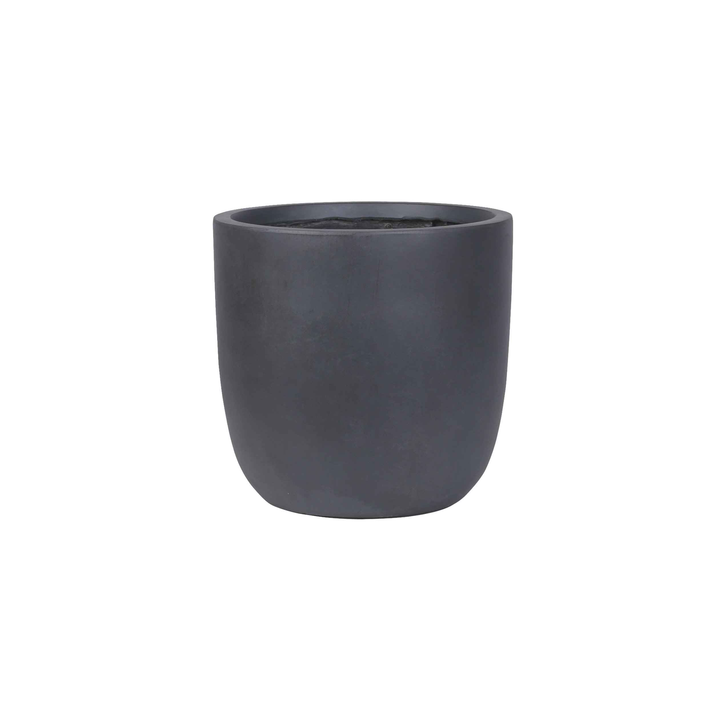 Keraminis lauko vazonas Ombra I, tamsiai pilkos sp., 35 x 35 x 34 cm.