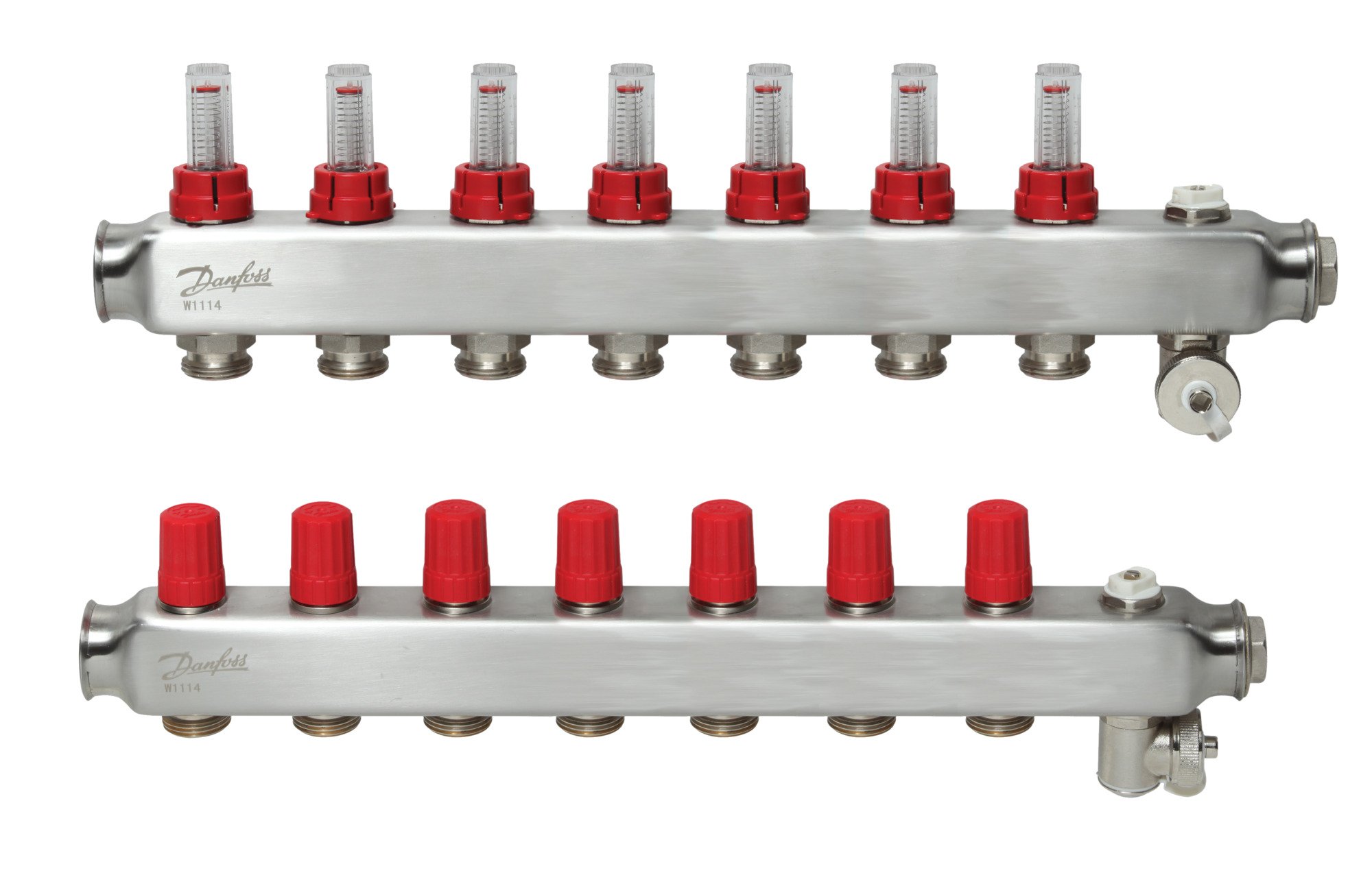 Grindinio šildymo kolektorius DANFOSS SSM-7F, 1", reguliuojamas, plieninis, 088U0757
