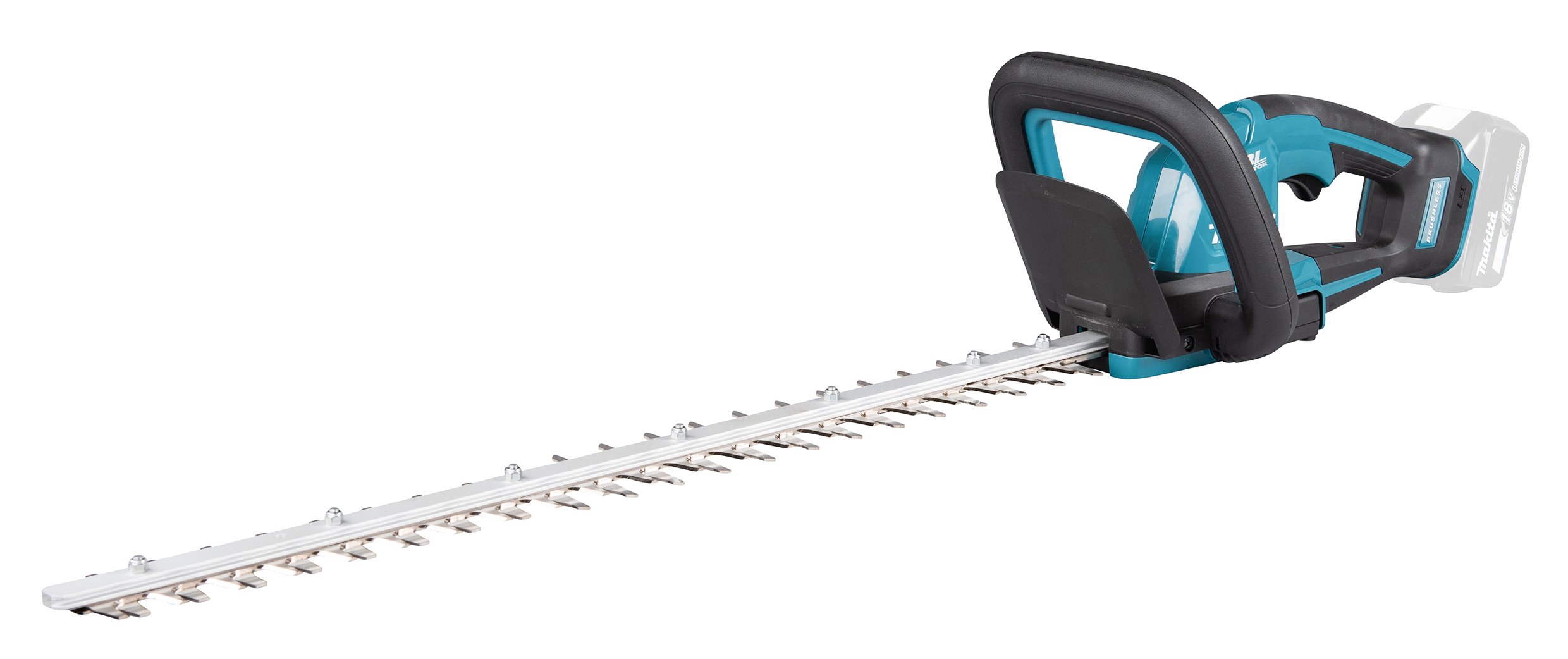 Akumuliatorinės gyvatvorių žirklės MAKITA DUH606Z, 18 V, LXT, darbinis plotis 60 cm, iki 20 mm šakos, 2,3 kg, be akumuliatoriaus ir kroviklio