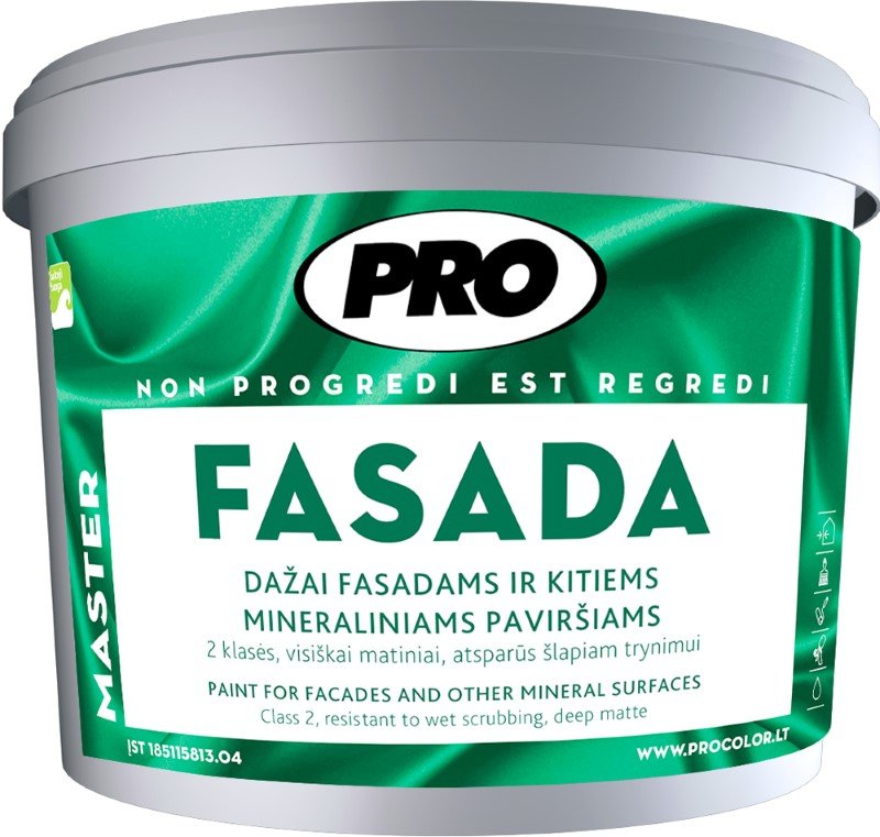 Dažai PRO Fasada, 3 l, baltos spalvos