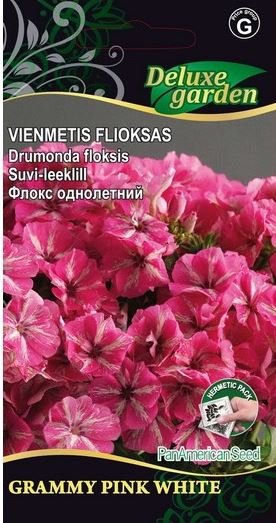 Gėlių sėklos, flioksas vienmetis Grammy Pink white, 10 s., 2754, G