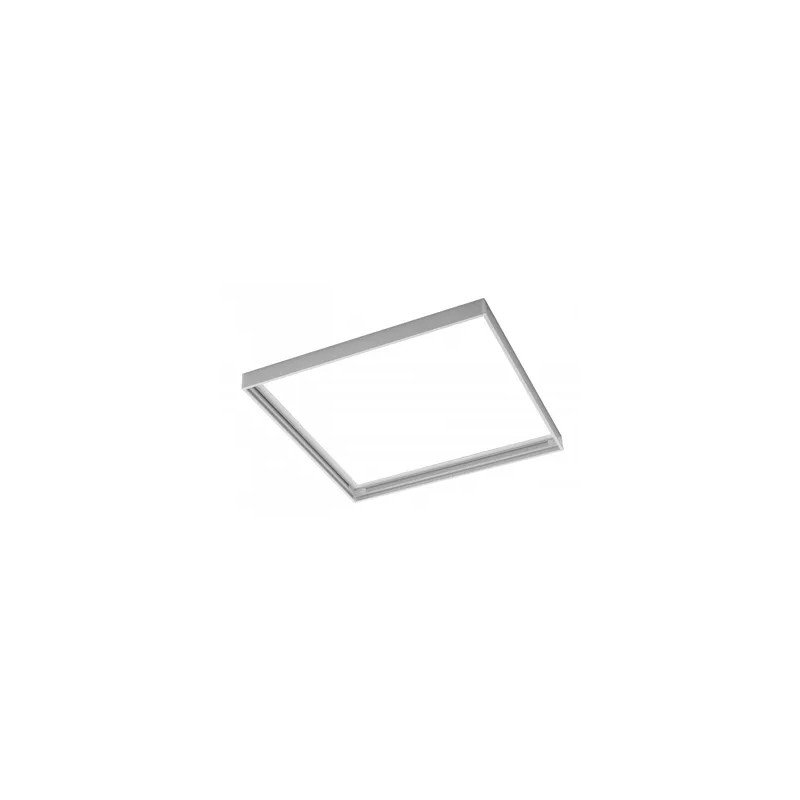Rėmelis LED panelei GTV G-Tech, 600x600x63 mm, naudojamas įmontuojamai panelei padaryti virštinkine, baltos spalvos