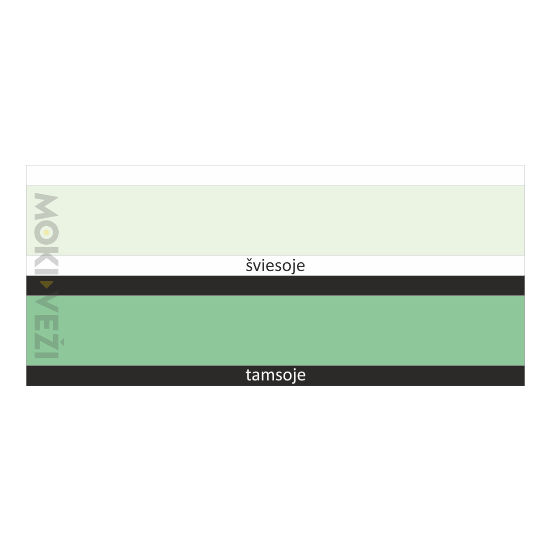 Ženklinimo juosta, 50 x 250 mm, lipdukas, švytintis, 2vnt.