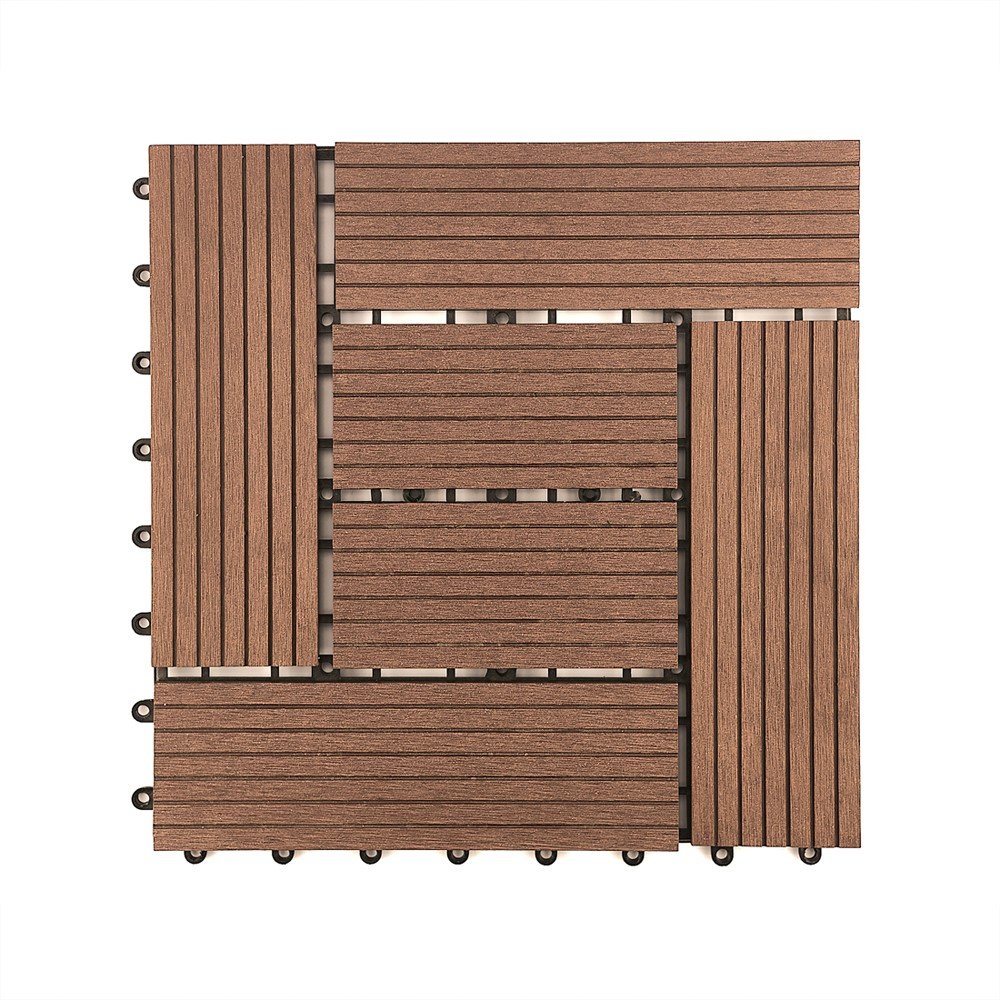 Terasinė plytelė WPC, Teak C04, raštas 2, 300x300x18mm