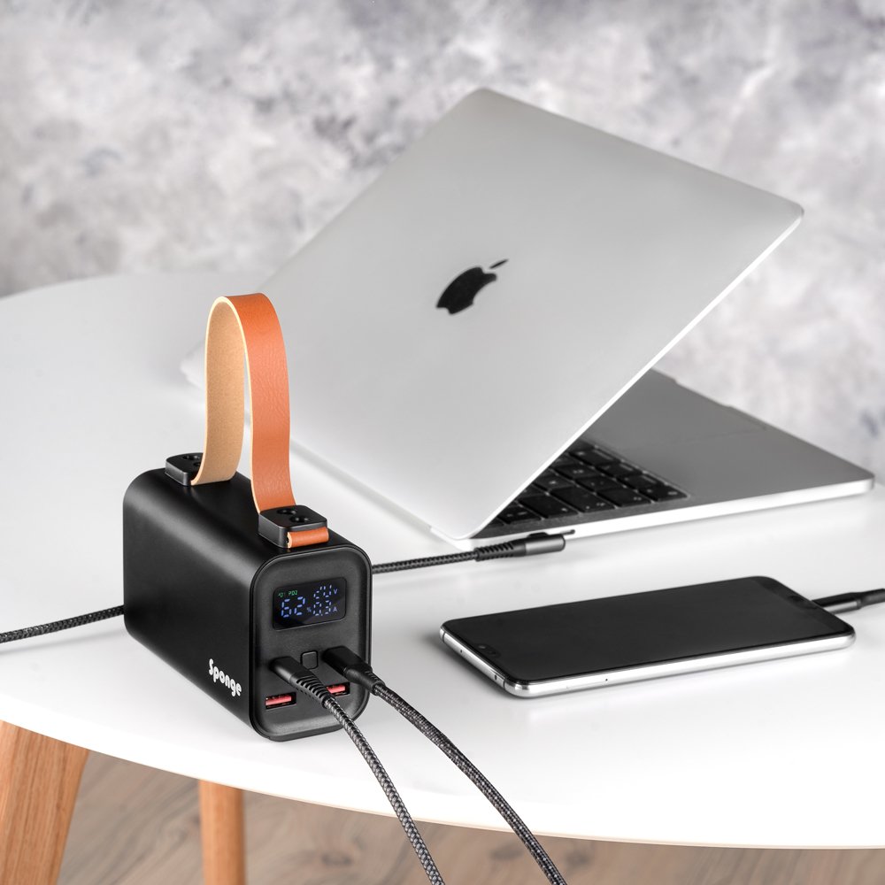 Išorinė baterija SPONGE, Energy 30000 mAh, 100W, 2x USB-C (100W), 2x USB-A