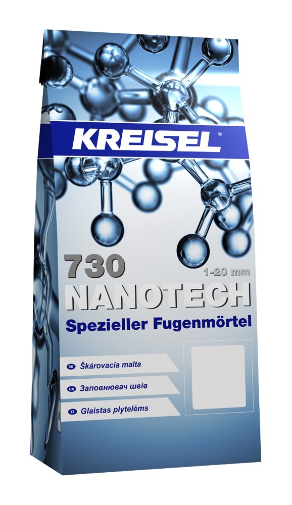 Plytelių tarpų glaistas KREISEL Fuga Nanotech 730, 2 kg, ruda 13/15A, KP/fuga/730/2/15A