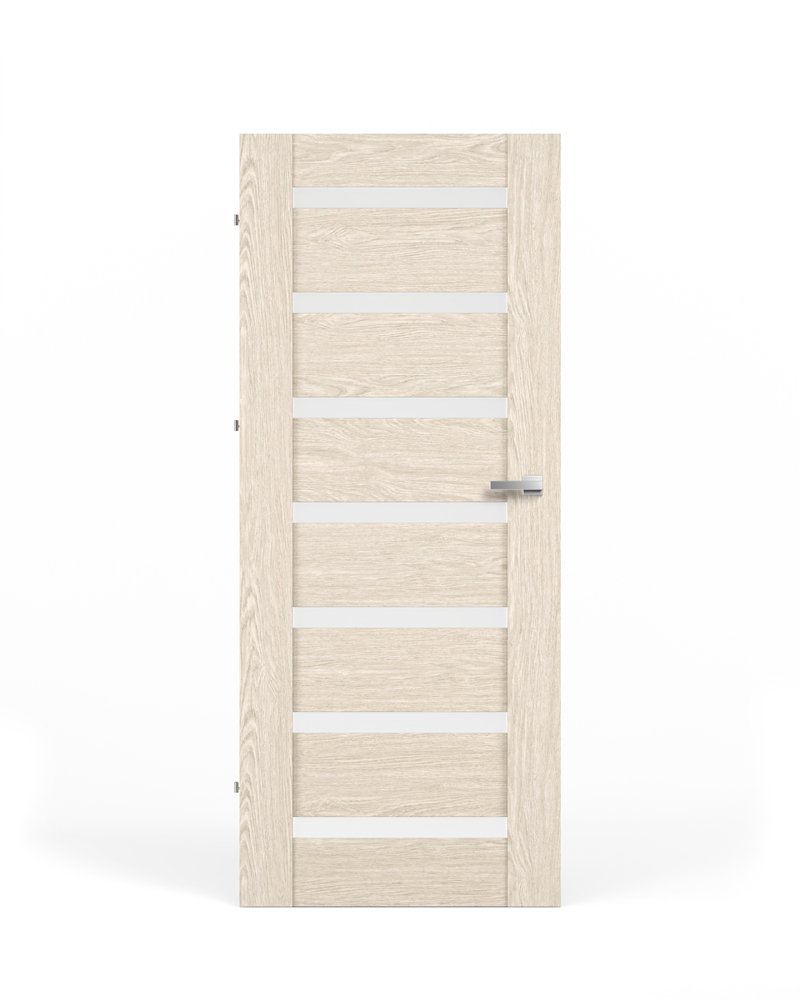 Laminuotos vidaus durys su užlaida VIVENTO PB-02, kairinės, spl. Cornwall oak, 2030x844x40 mm