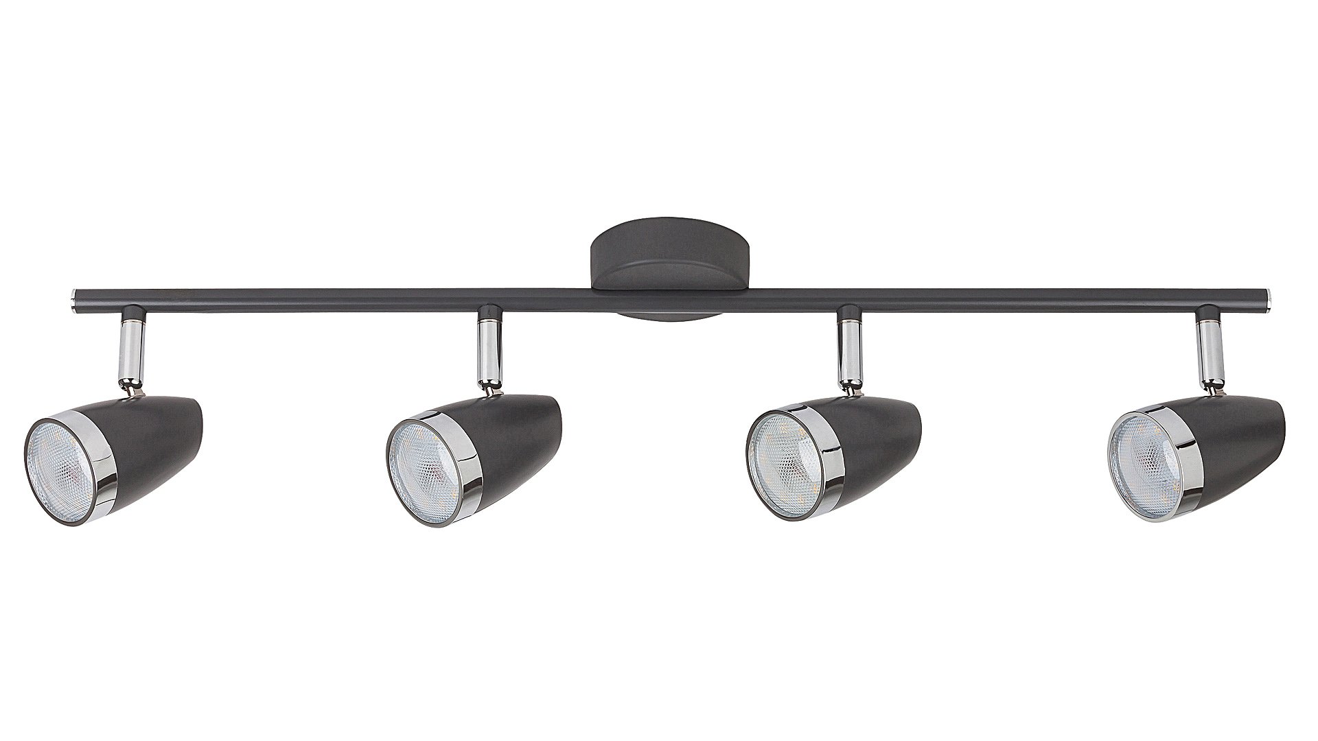 Kryptinis šviestuvas RABALUX Karen, LED, 4 x 4W, 230V, 3000K, 4 x 280 lm, IP20, metalas su plastiku, antracito sp., 605 x 160 x 80 mm, 6515