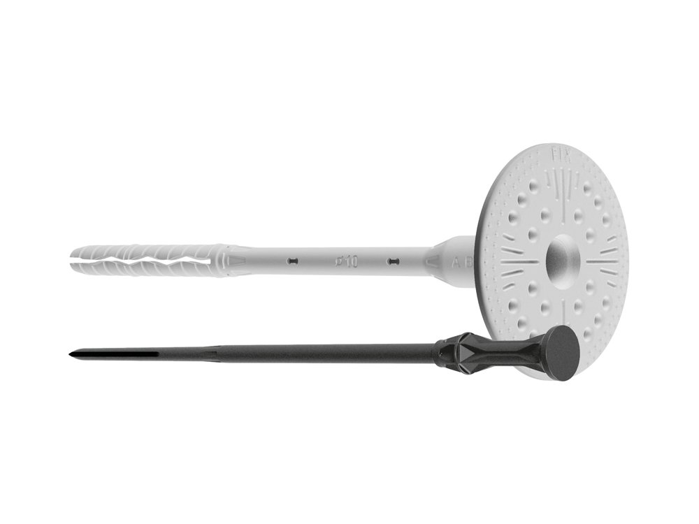 Įkalami kaiščiai, prailginto išsiplėtimo su plastikine vinimi, 10 x 180 mm, ABCDE pagr., 100 vnt.