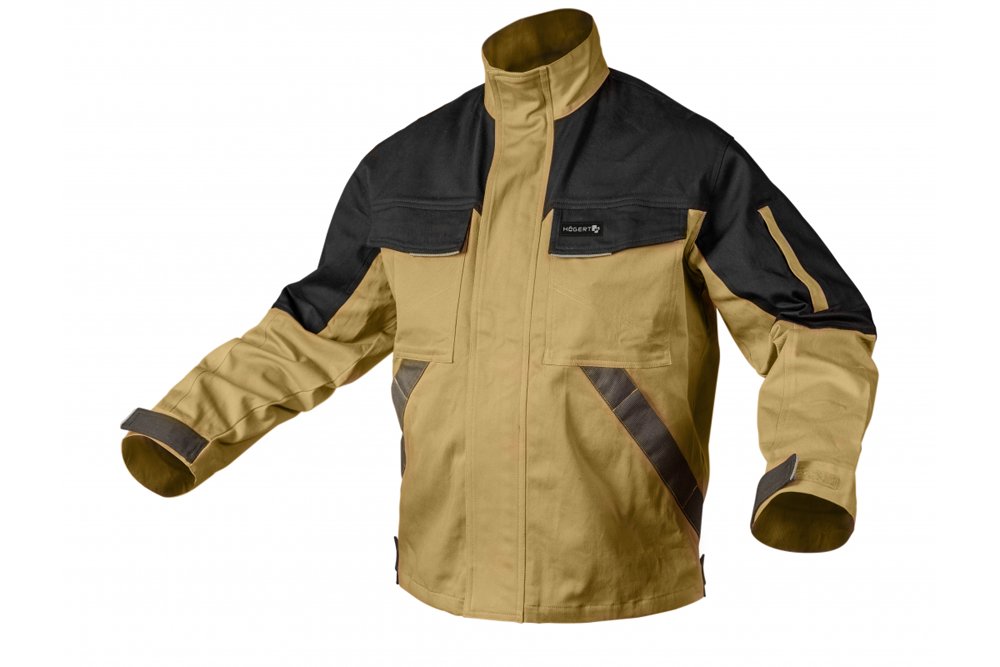 Švarkas HOGERT WORKWEAR Edgar, 97% medvilnė, 3% elastanas, smėlio spalva, M (50) dydis, CE