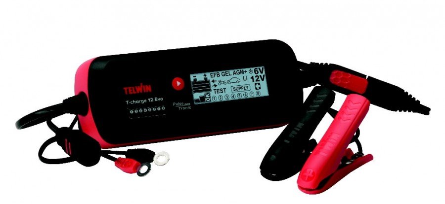 Automatinis, drėgmei atsparus įkroviklis TELWIN T-CHARGE 12 EVO, Li (X)