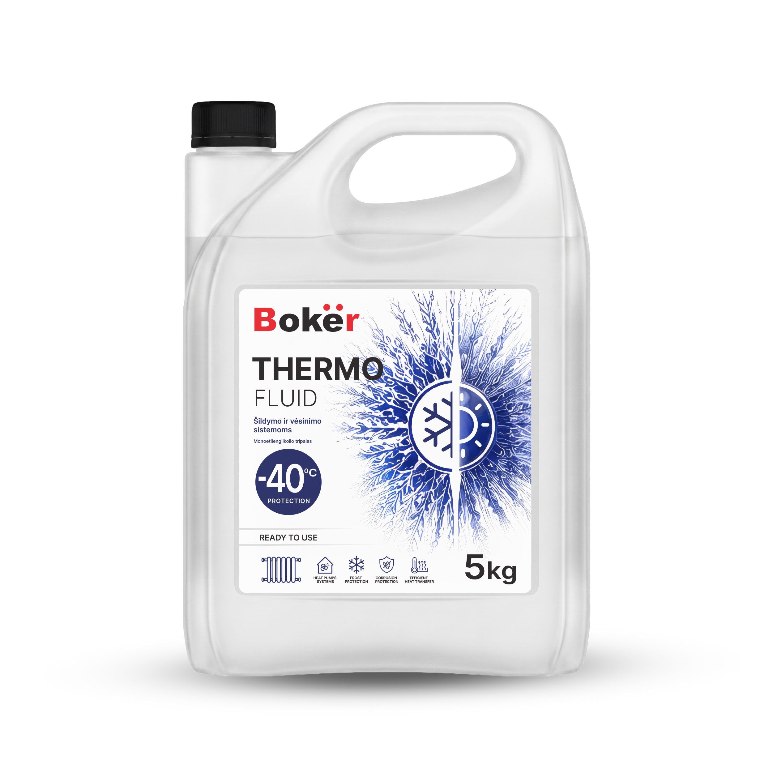 Šildymo sistemos skystis BOKER PG-340, tirpalas -40°C, 5kg