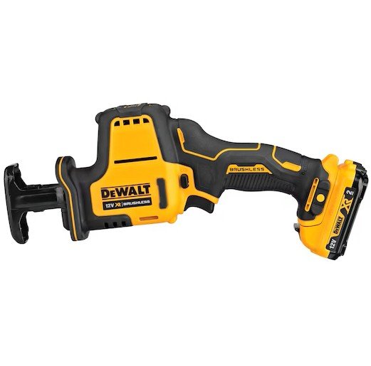 Akumuliatorinis tiesinis pjūklas DEWALT DCS312D2-QW, 12 V, komplekte 2x2,0 Ah akumuliatoriai ir kroviklis